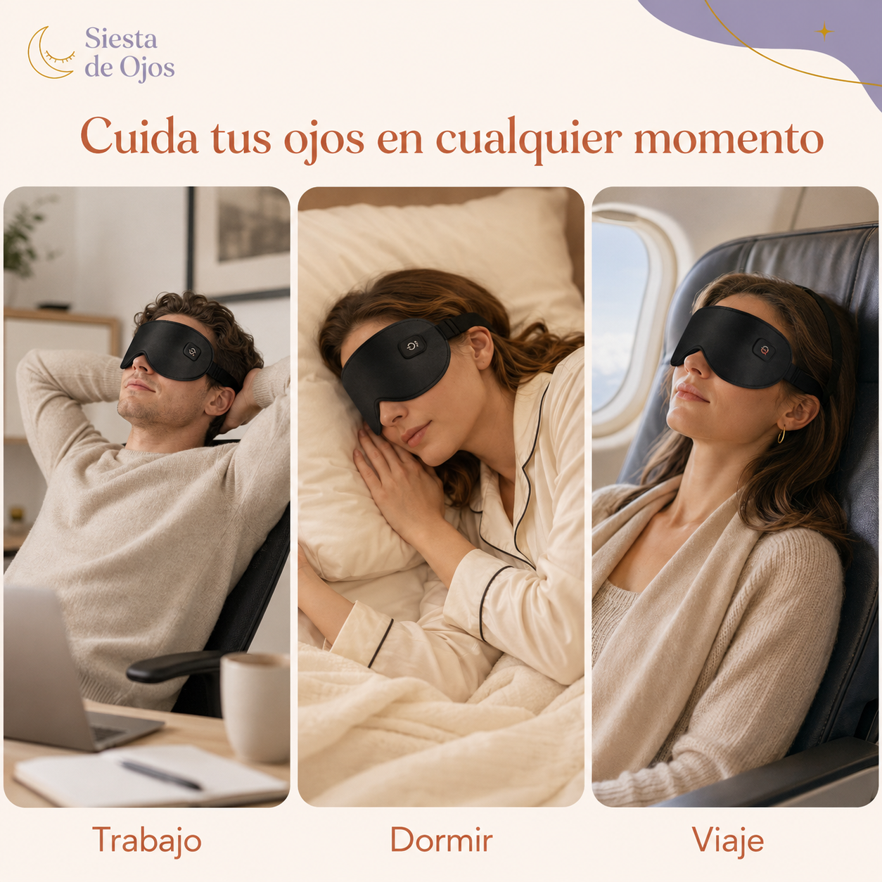 Mascarilla Térmica para Ojos - Alivio Fatiga Visual