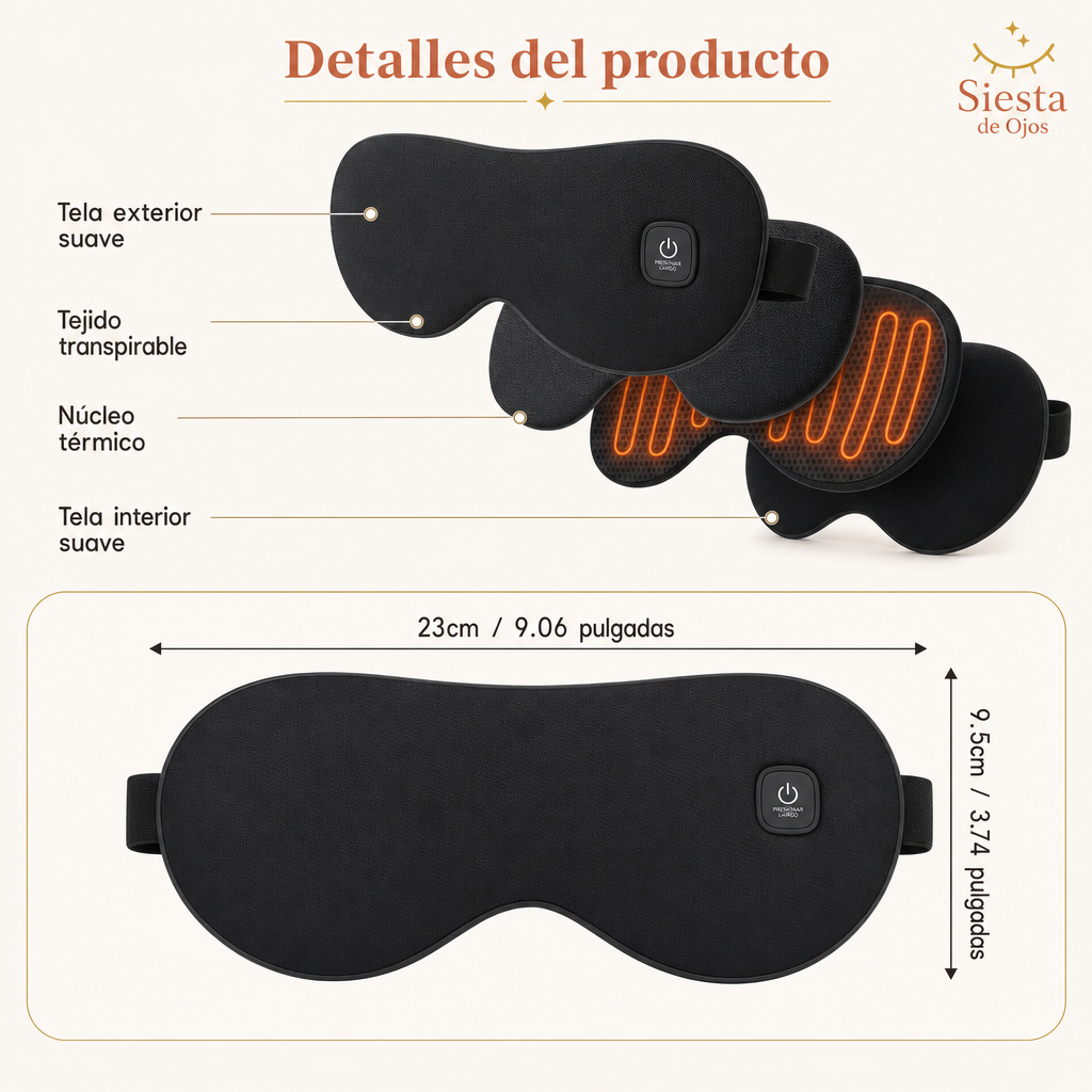 Mascarilla Térmica para Ojos - Alivio Fatiga Visual